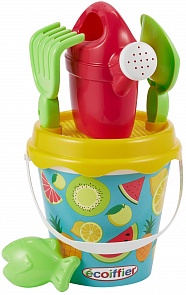 Ведерко с аксессуарами для песочницы Фрукты (Ecoiffier, ECO652)